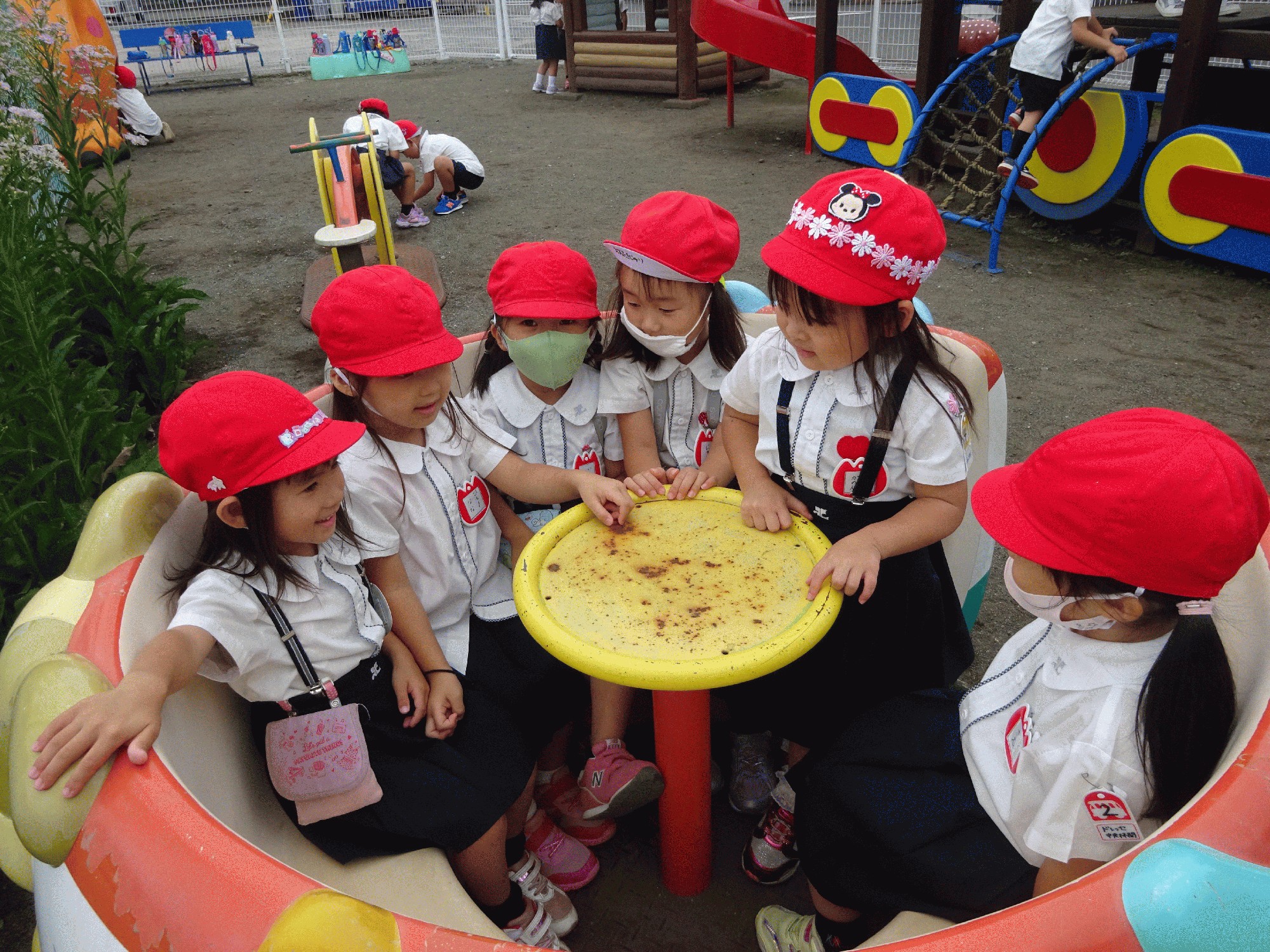 年中 たんぽぽ組 学校法人かつみ学園 大和山王幼稚園&木の子保育園 くるくるまわるひまわり工作6セット 保育園 幼稚園 夏休み工作